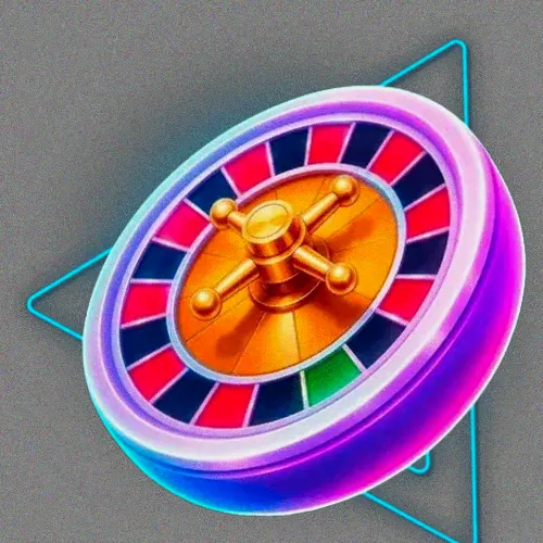 Neon roulette wheel