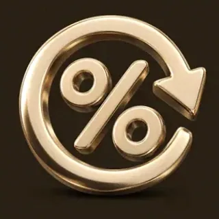 Gold percent symbol — Spinfever