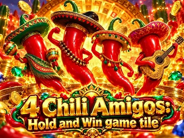 4 Chili Amigos: Hold and Win game tile at Spinfever