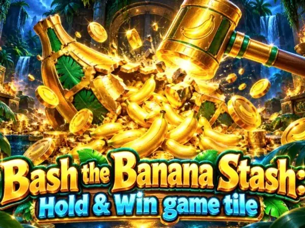 Bash the Banana Stash: Hold & Win game tile at Spinfever