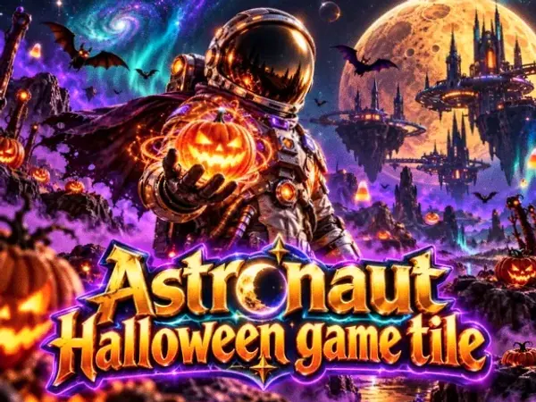 Astronaut Halloween game tile at Spinfever